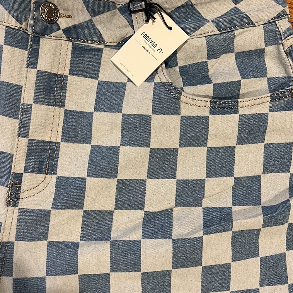Forever 21 checkered jeans size 16 - Picture 4 of 10